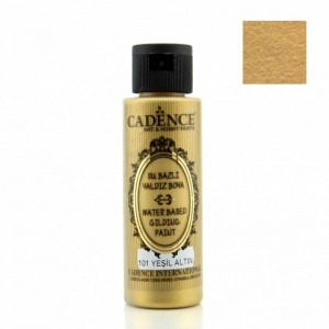 Акриловая краска Cadence для золочения, цвет 101 Зелёное золото, 70 мл